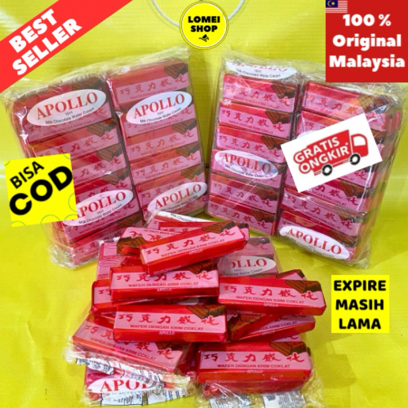 

Wafer Apollo Malaysia isi 12 / Wafer Malaysia / Apollo Wafer / Cokelat Apollo