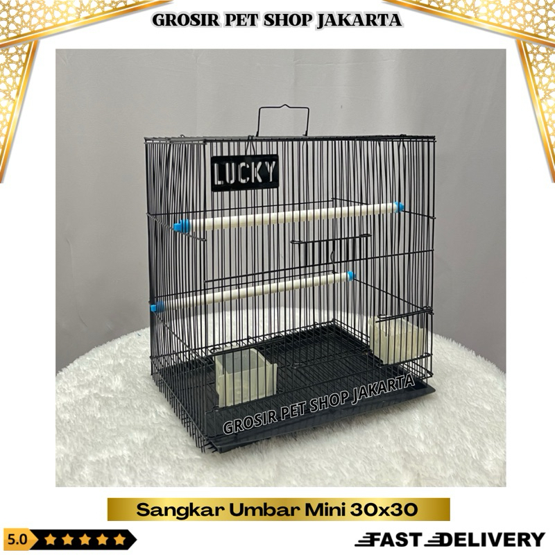 HITAM Original Import LUCKY Sangkar Burung Umbaran Kandang Burung Umbar Mini Falk Love Bird Kenari C