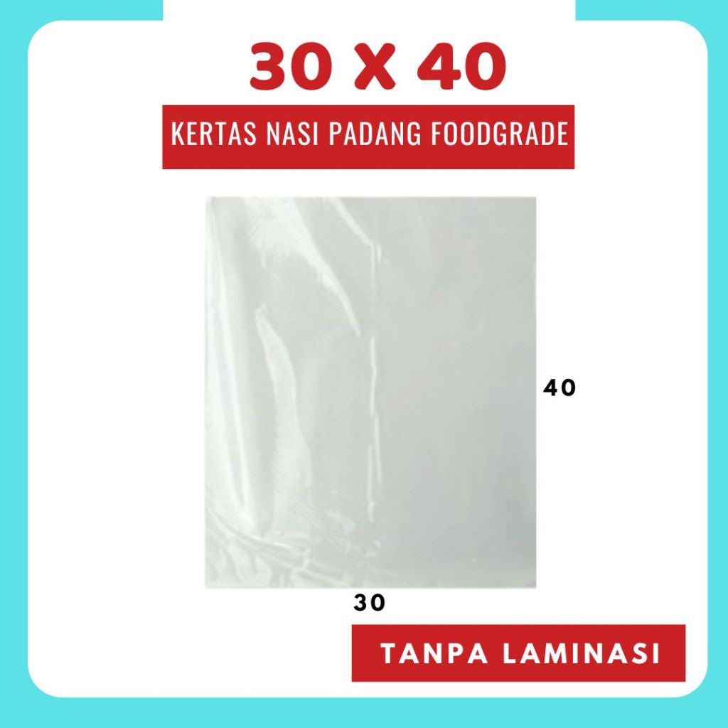 Isi 500 Kertas Bungkus Nasi Padang 30x40 Kertas Nasi Tanpa Laminasi Padang Foodgrade Papperwrap