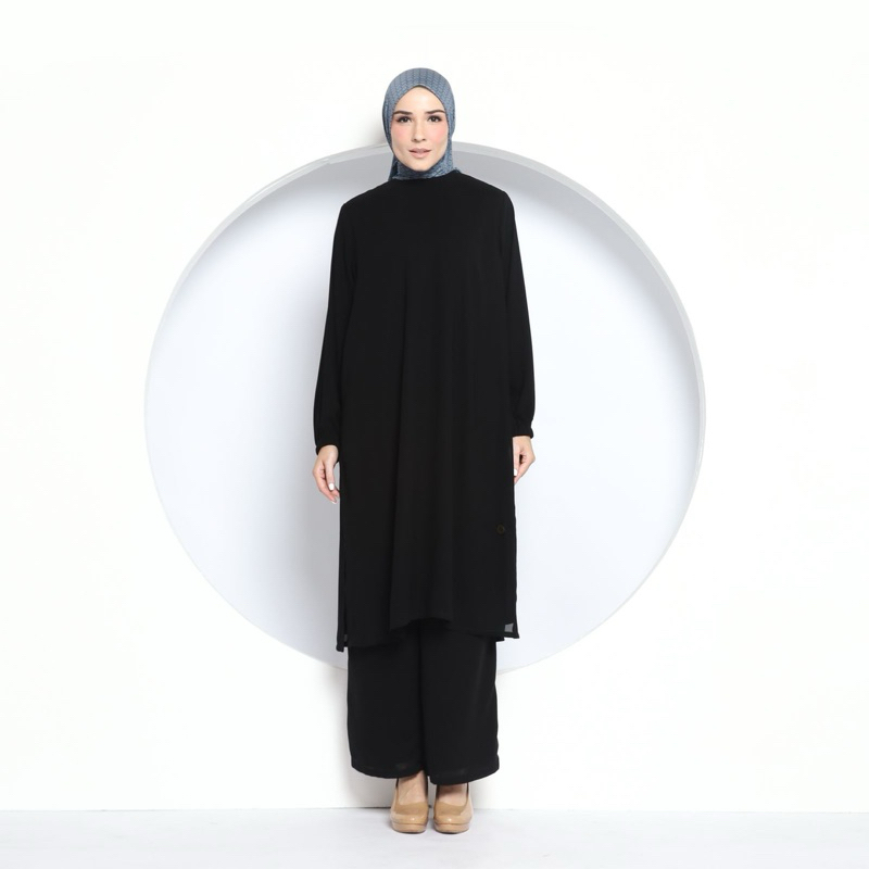 Zahara Tunik Siffon || Tunik Sifon Lembut Simple Elegan Polos
