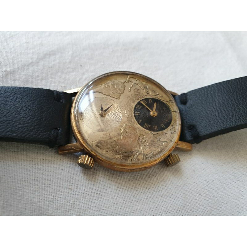 Jam Vintage TRESSA Swiss unik langka dual time  manual winding