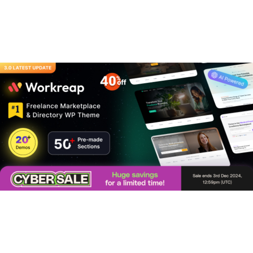 Workreap - Freelance Marketplace WordPress Theme ORIGINAL