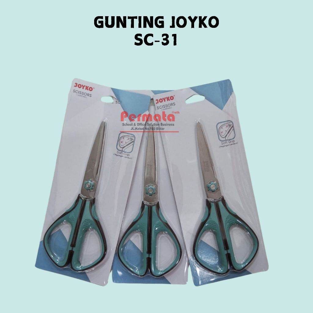 

Gunting JOYKO SC-31 Stainless Stell Pegangan Lembut Scissors