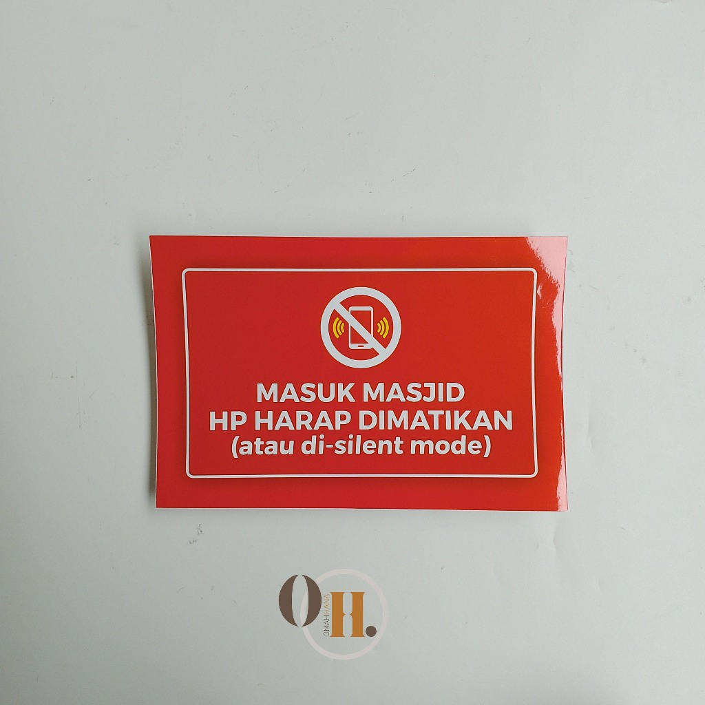 

Stiker Masuk Masjid HP Harap Dimatikan Atau Silent Mode - Stiker Vinyl
