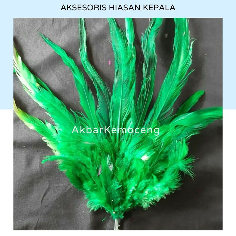 Hiasan kepala bulu asli untuk drumband marching band mayoret karnaval. aksesoris kelapa bando bulu