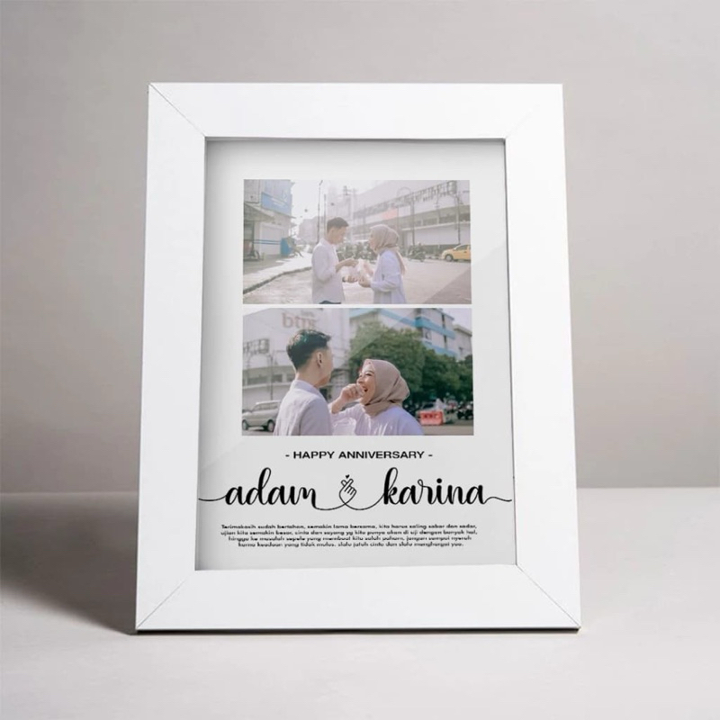 WORDGIFT AESTHETIC FRAME 5R - CUSTOM FOTO || KADO WISUDA / ULANG TAHUN / KADO PERPISAHAN - Custom Fi