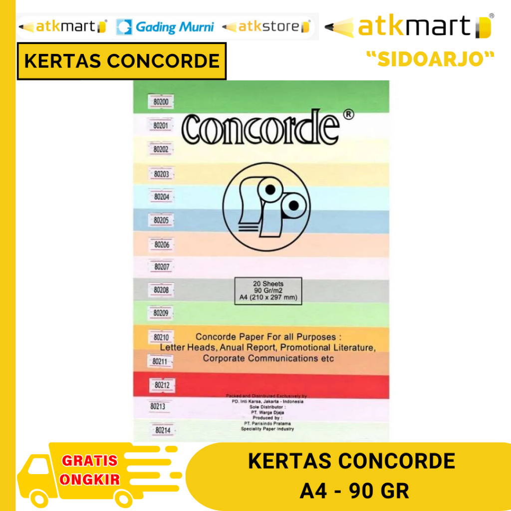 

KERTAS CONCORDE 90GR A4 / 20 LEMBAR