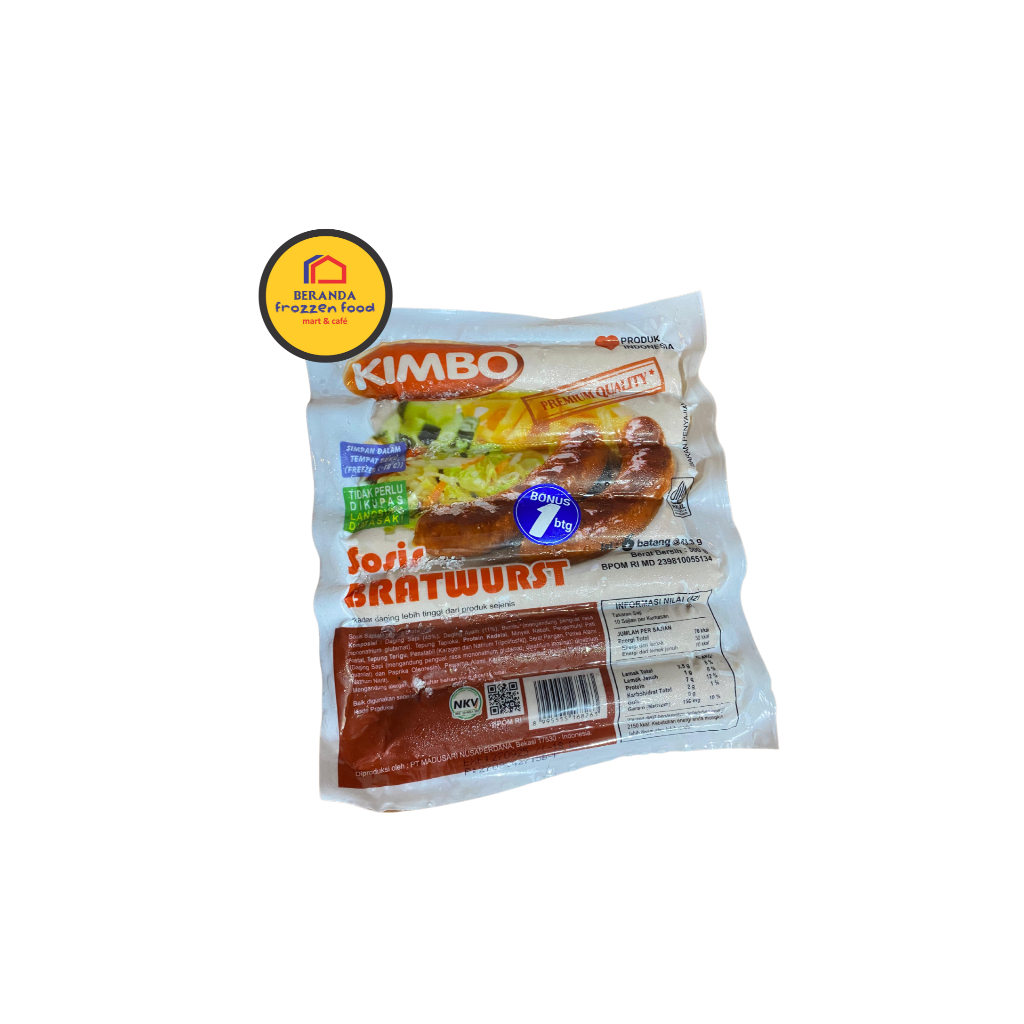 

KIMBO BRATWUST 500GRAM/ SOSIS SAPI/ ENAK/ MURAH
