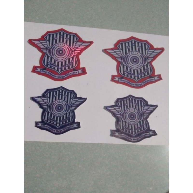 

sticker PLAT NOMER logo polantas bahan hologram dpt 4pcs