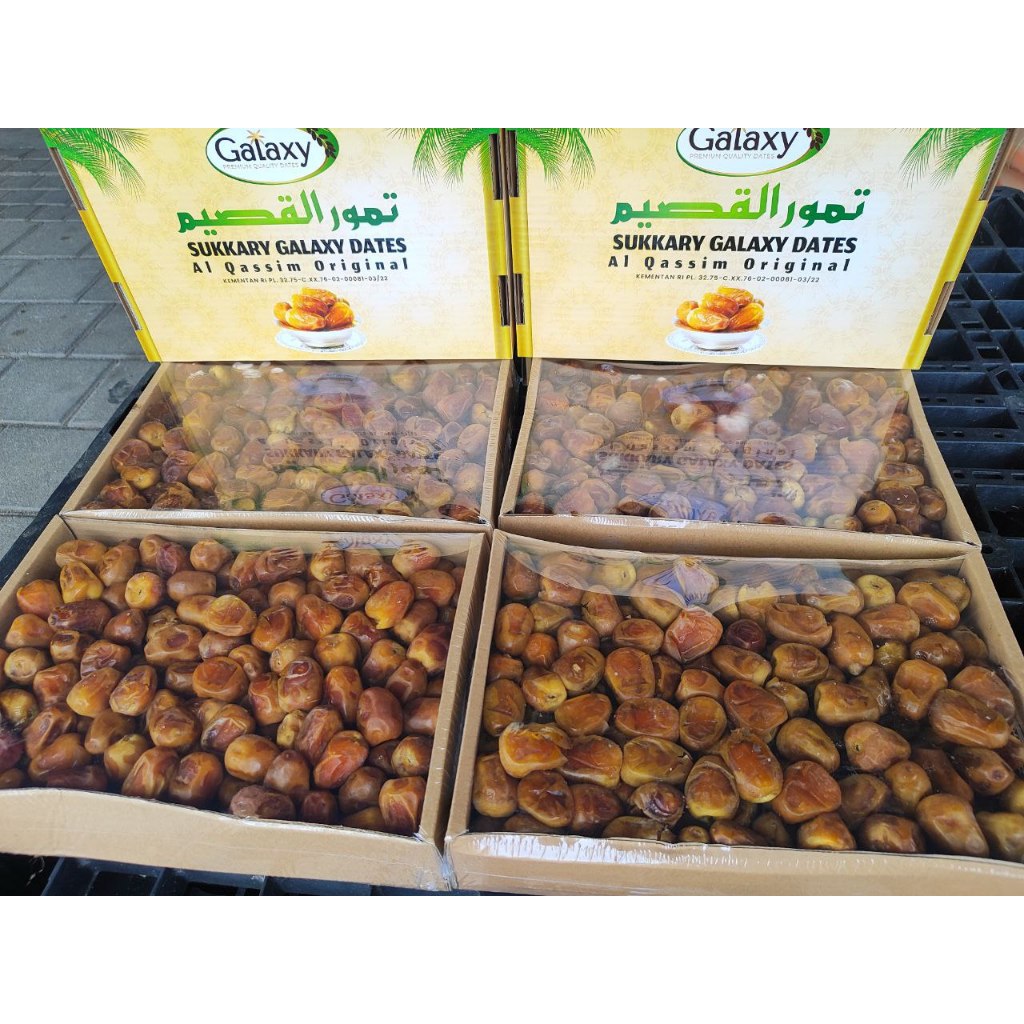 

Kurma Sukari Galaxy Premium 3Kg Grade A Al-Qassim Wraping Rapih dan Higienis Pembelian 2 dus
