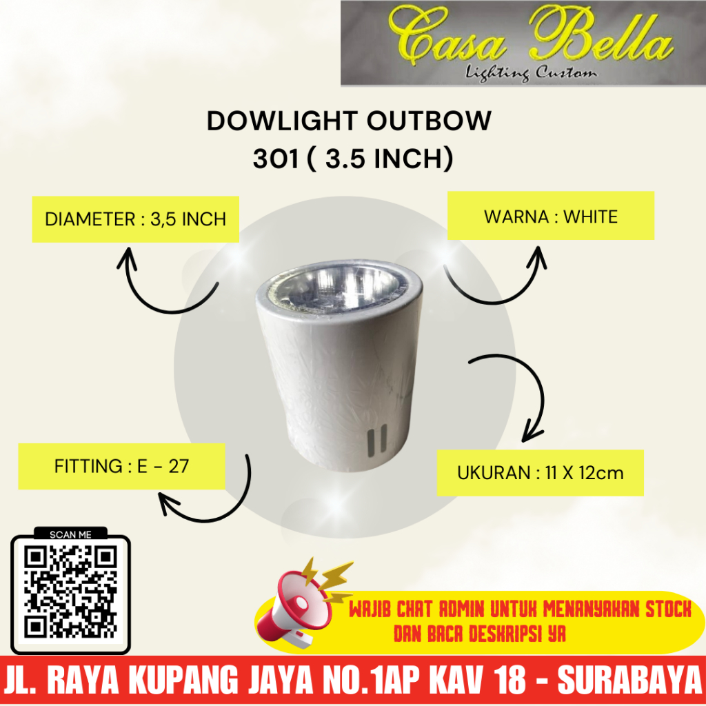 LAMPU DOWN LIGHT OUTBOW 301 ( 3,5 INCH)