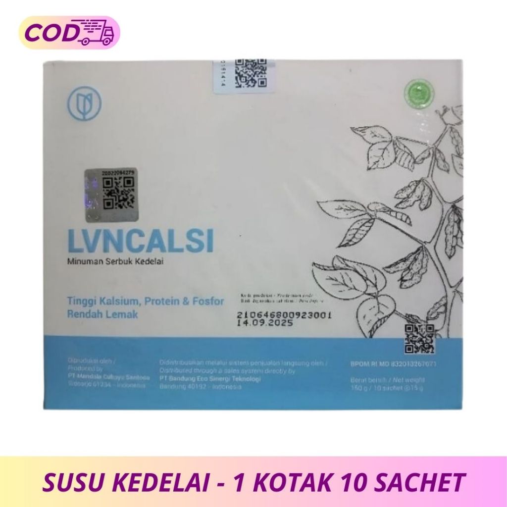 

Susu Kedelai 1 Kotak 10 Sachet - Calsi - Calsium - Callcium - Original - Susu Bubuk - Menjaga Daya Tahan Tubuh