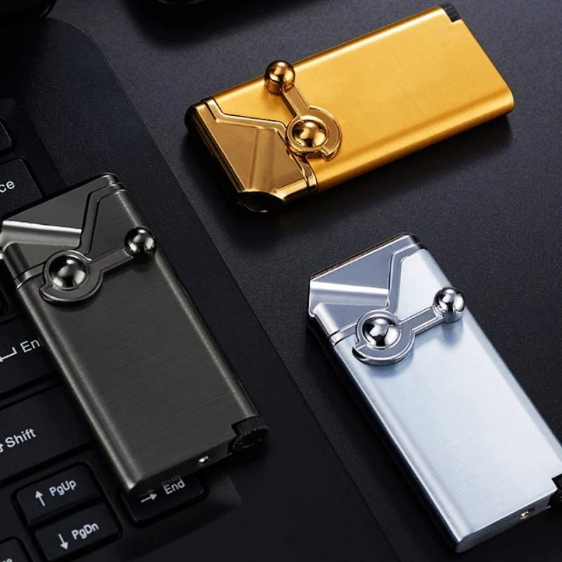 KOREK API BARA SLIM POLOS KOREK API GAS WINDPROOF RETRO