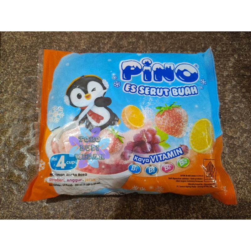 

Pino Ice Cup Es Serut Buah isi 4 Cup Rasa Stroberi, Anggur, Jeruk HALAL