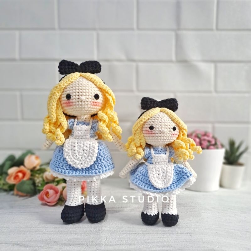 Alice in wonderland amigurumi | Boneka rajut alice in wonderland