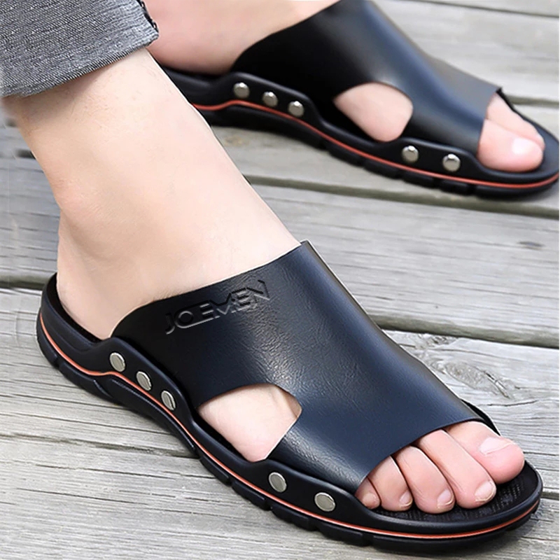 TERMURAH Sandal Kulit LIMITED EDITION S 25 Kekinian Sendal Cowok Untuk Jalan Jalan Kondangan Kerja