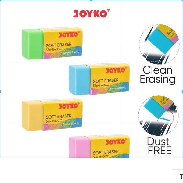 

( 1 PACK ) Eraser / Penghapus Joyko Warna Warni 526-B40CO 1 PACK ISI 40 BIJI