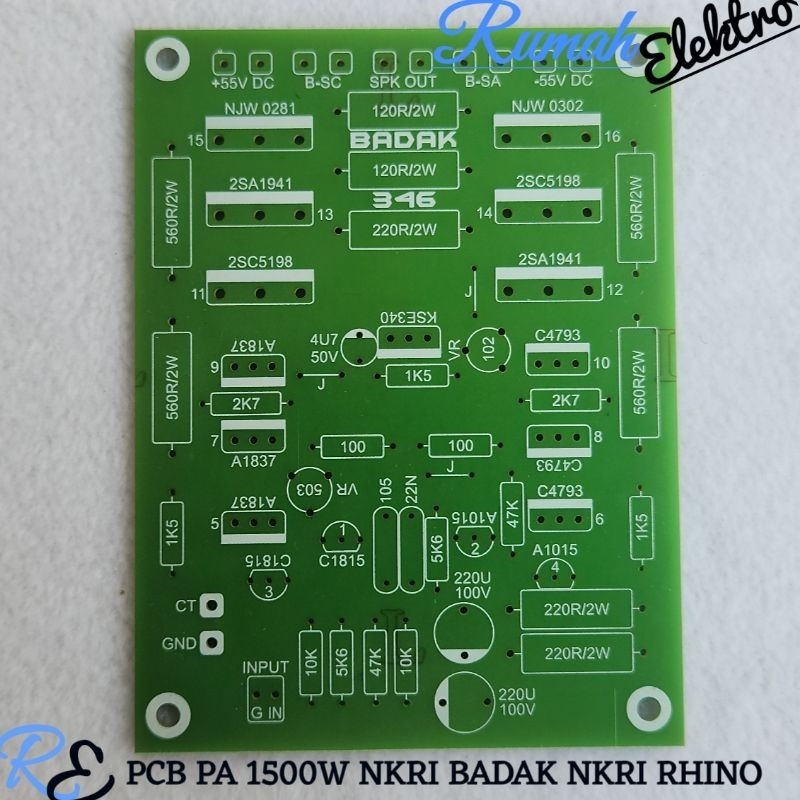 PCB DRIVER POWER AMPLIFIER 1500W NKRI BADAK NKRI RHINO