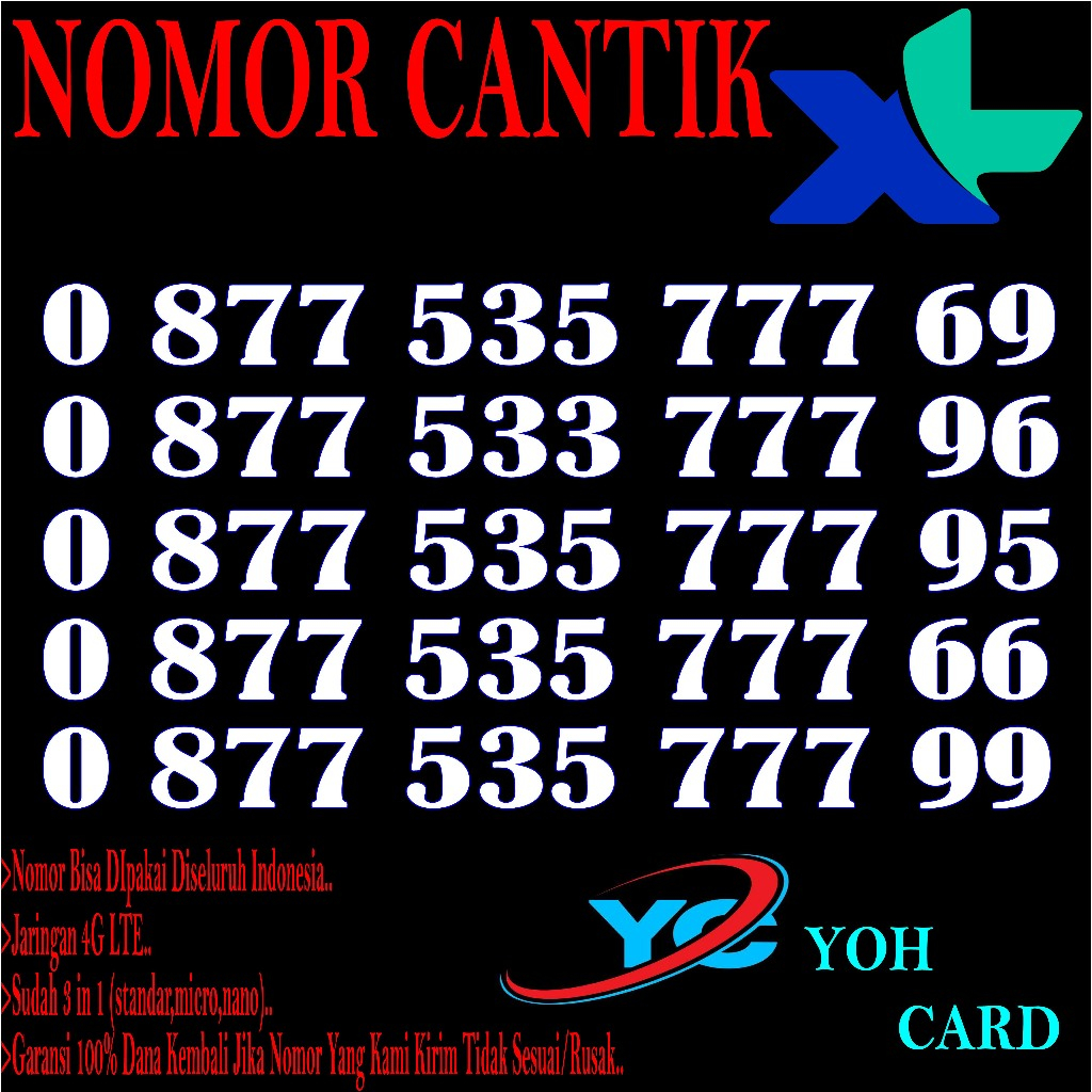 Kartu perdana xl nomor cantik xl perdana cantik xl no cantik xl perdana xl cantik