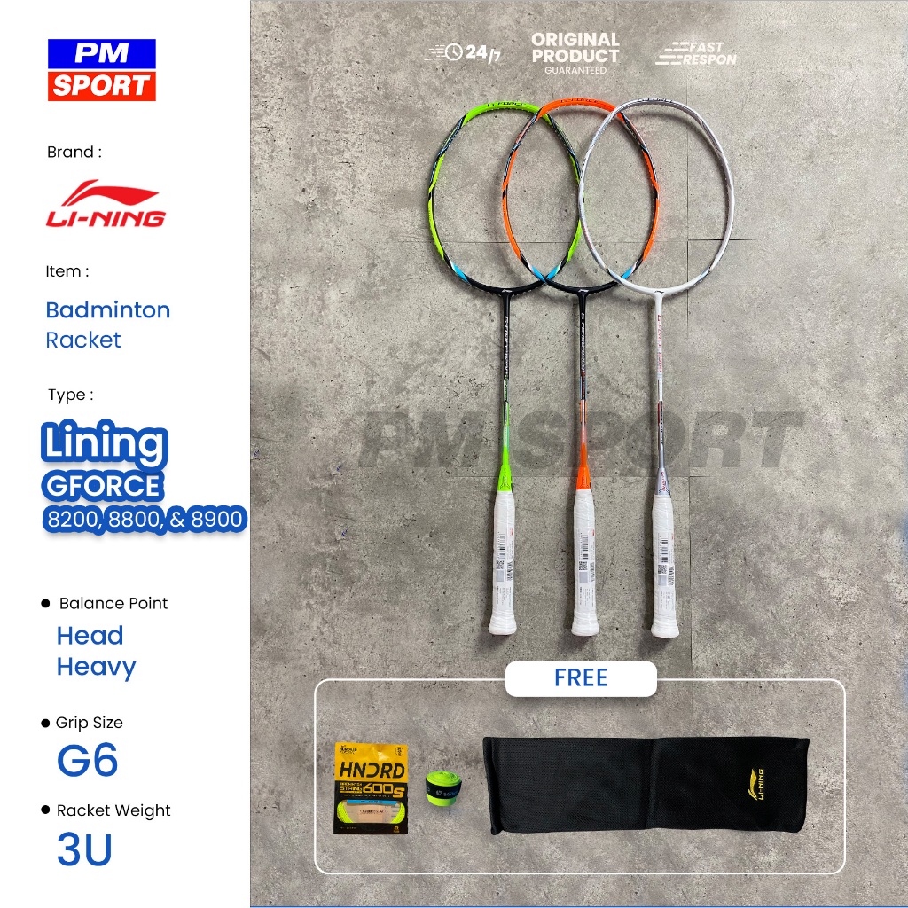 RAKET BADMINTON / BULUTANGKIS LINING G FORCE 8200 8800 8900 GFORCE ORIGINAL