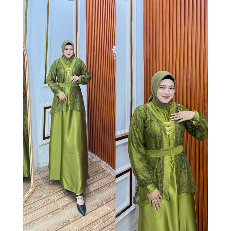 Brukat Outer Blouse/ Dress pesta brokat / Brokat ukuran JUMBO/ Gamis pesta lepas pasang/ outer lepas