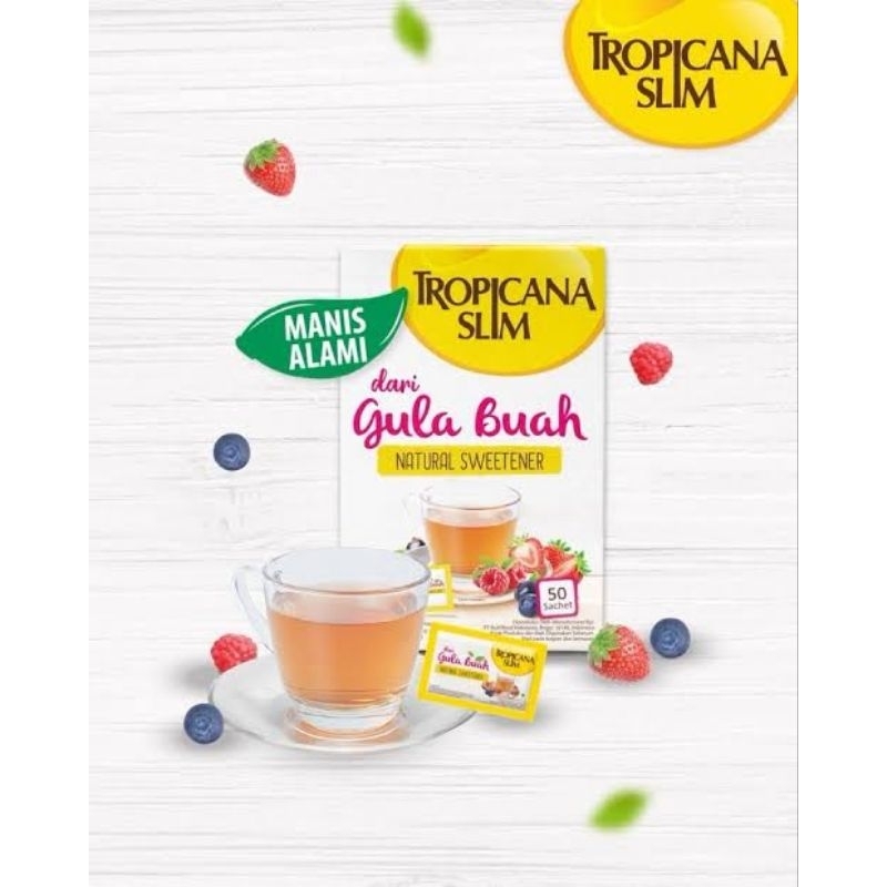 

Tropicana Slim Gula Aren & Gula Buah isi 50 Sachet