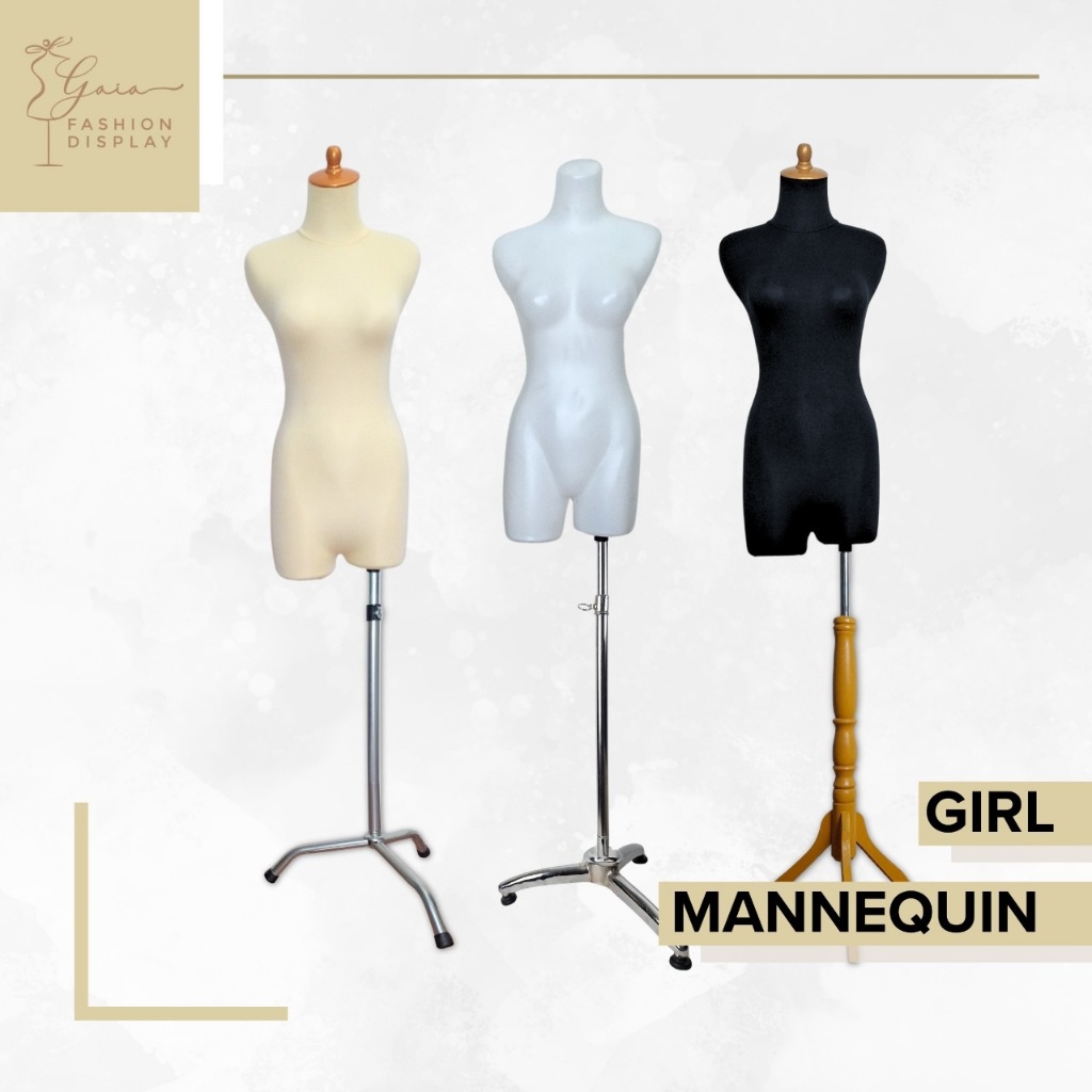 Manekin Dress Making Cewe Ada Paha/Manekin Setengah Badan Plastik/Lapis Kain Patung Manekin DM Cewek