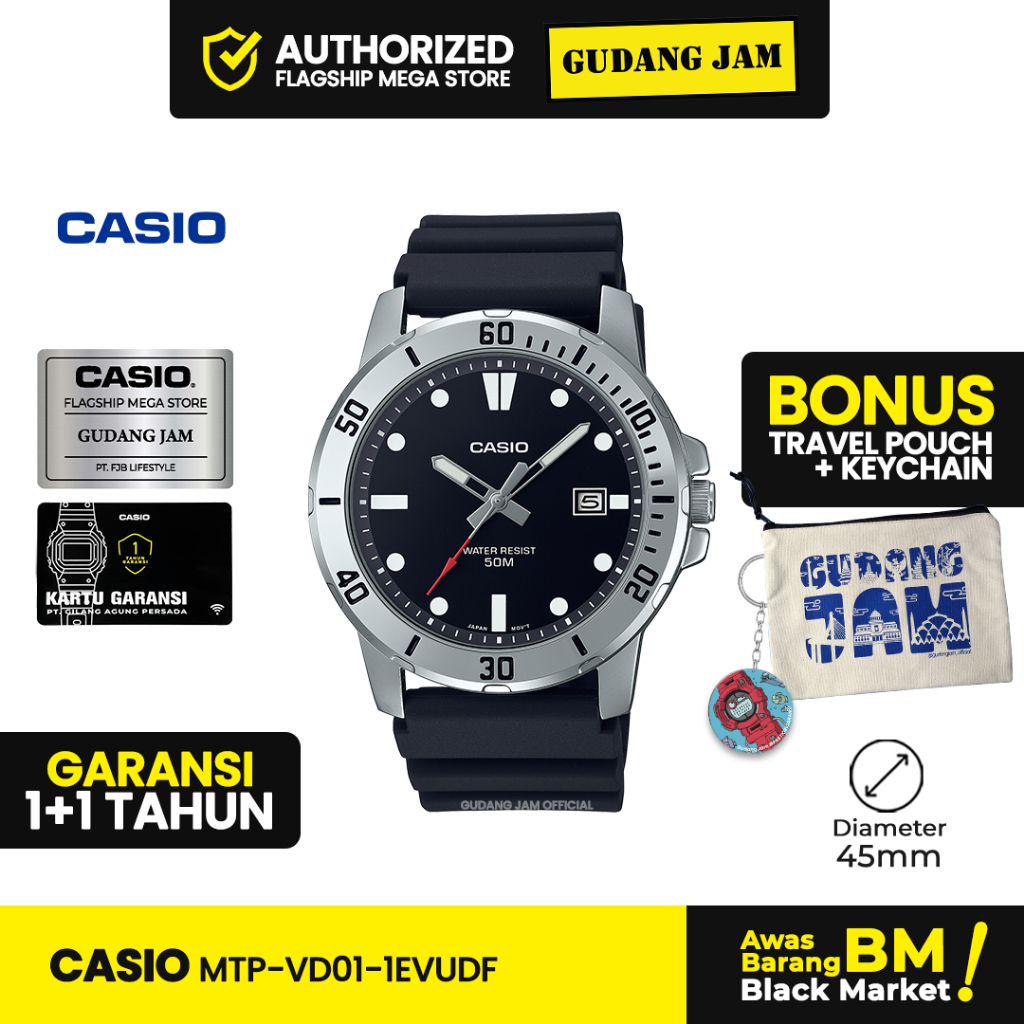 Jam Tangan Casio MTP-VD01-1EVUDF MTP-VD01-1E MTP-VD01 MTP-VD01 MTPVD01 MTP VD01