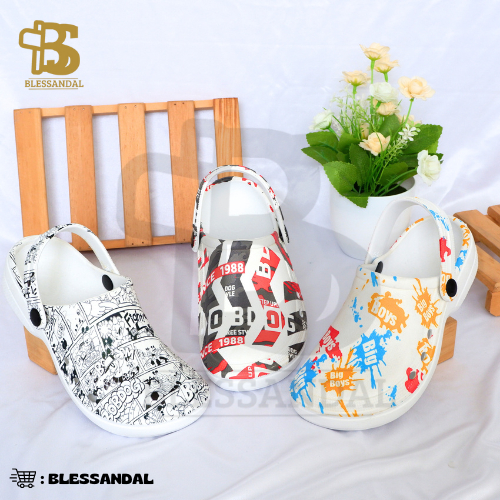 Sandal Kodok Motif/Sandal Kodok Motif Pria Wanita/Sandal Kodok Printing Comic/Bigboys/Freestyle