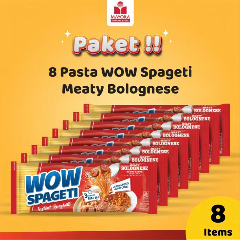 

WOW Spageti Creamy Bolognese 8 Pcs