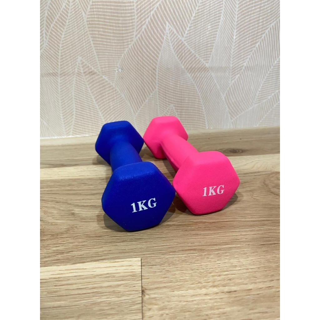 POTENCE Dumbell Neoprene 1kg Barbel Mini 1kg Barbel Barbell Dumbbell Dumbel Neoprene 1kg Barbel Viny