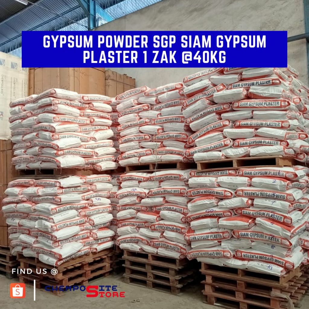 Bubuk CASTING gipsum - gypsum powder SGP SIAM GYPSUM PLASTER 40KG GOJEK