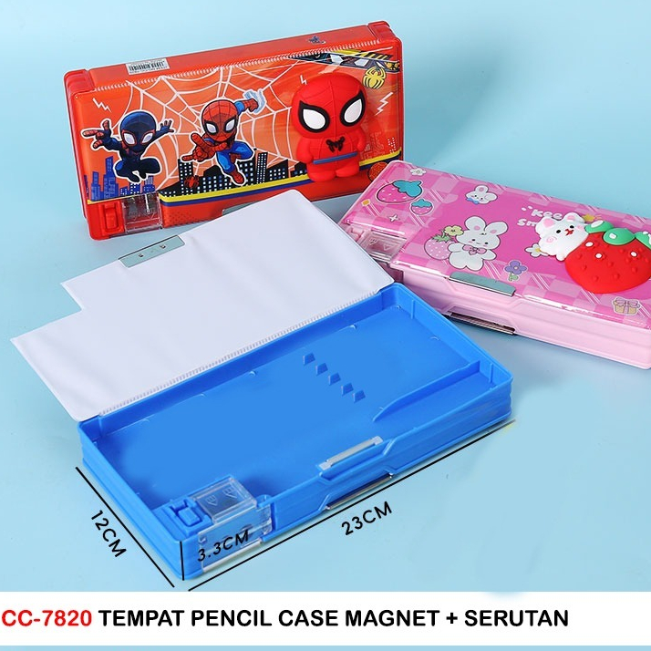 

Tempat Pensil Magnet Karakter 2 Sisi + Rautan / Kotak Pensil magnet CC-7820