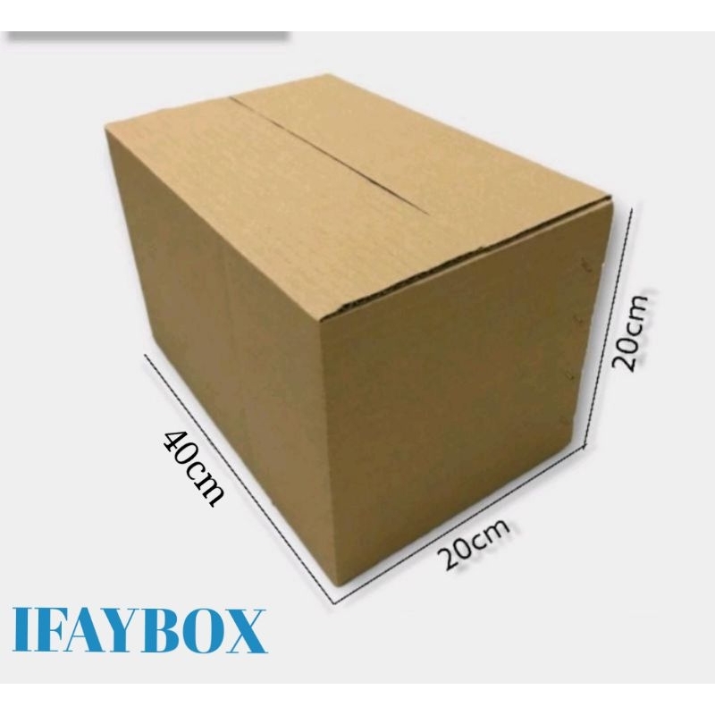 

Kardus box Ukuran 40x20x20 cm DOUBLE WALL POLOS