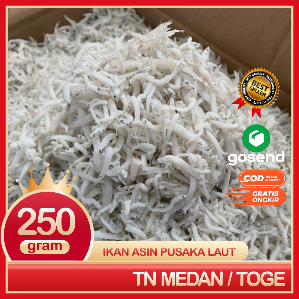 

Tn Medan Tn Toge Ikan Asin Teri Nasi Super Bersih Dan Segar 250 Gram