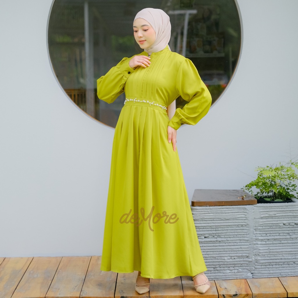 Dress Kondangan - Gamis Kondangan Simple Elegan - Gamis Kondangan - demore id.official