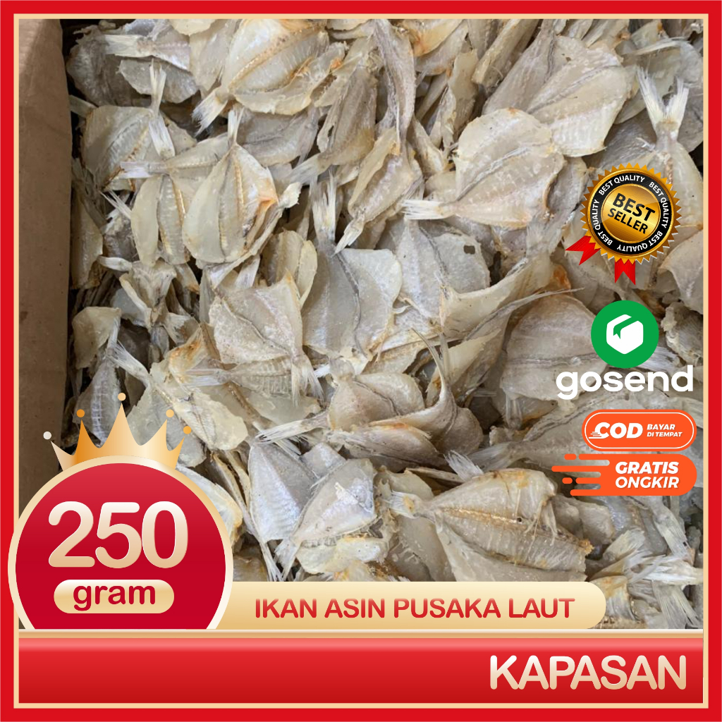 

RB Kapasan Ikan Asin Kapasan Tulang Super Bersih Dan Segar 250 Gram