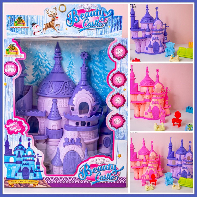 PLAYSET BEAUTY CASTLE MAINAN RUMAH ISTANA PRINCESS MAINAN DREAM CASTLE