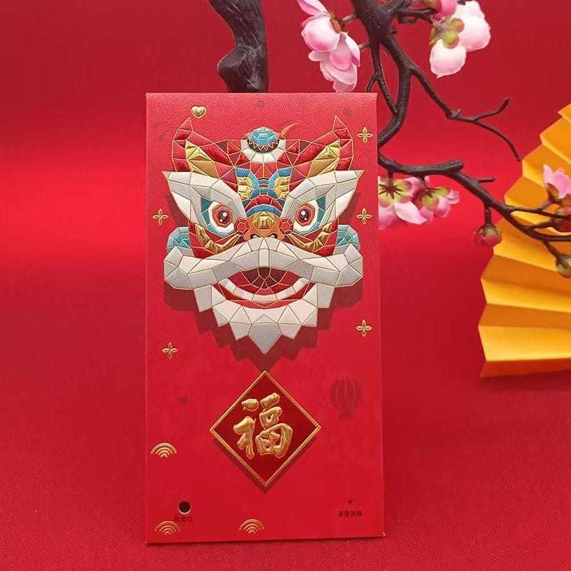 

Angpao REKAM suara Imlek 2025 Voice Angpau Barongsai Fuk CNY Tahun Ular