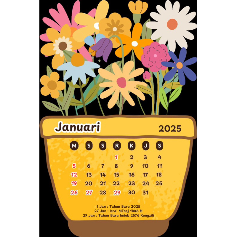 

Kalender Meja Kerja 2025