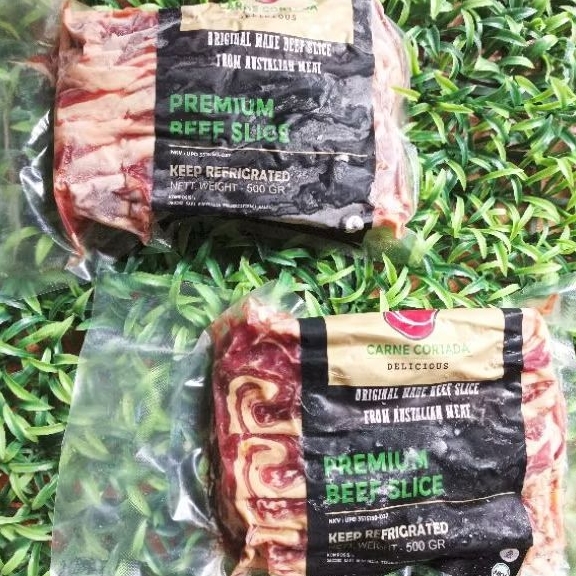 

Australian Premium Beef Slice (Berlemak) - Berat 500 gr