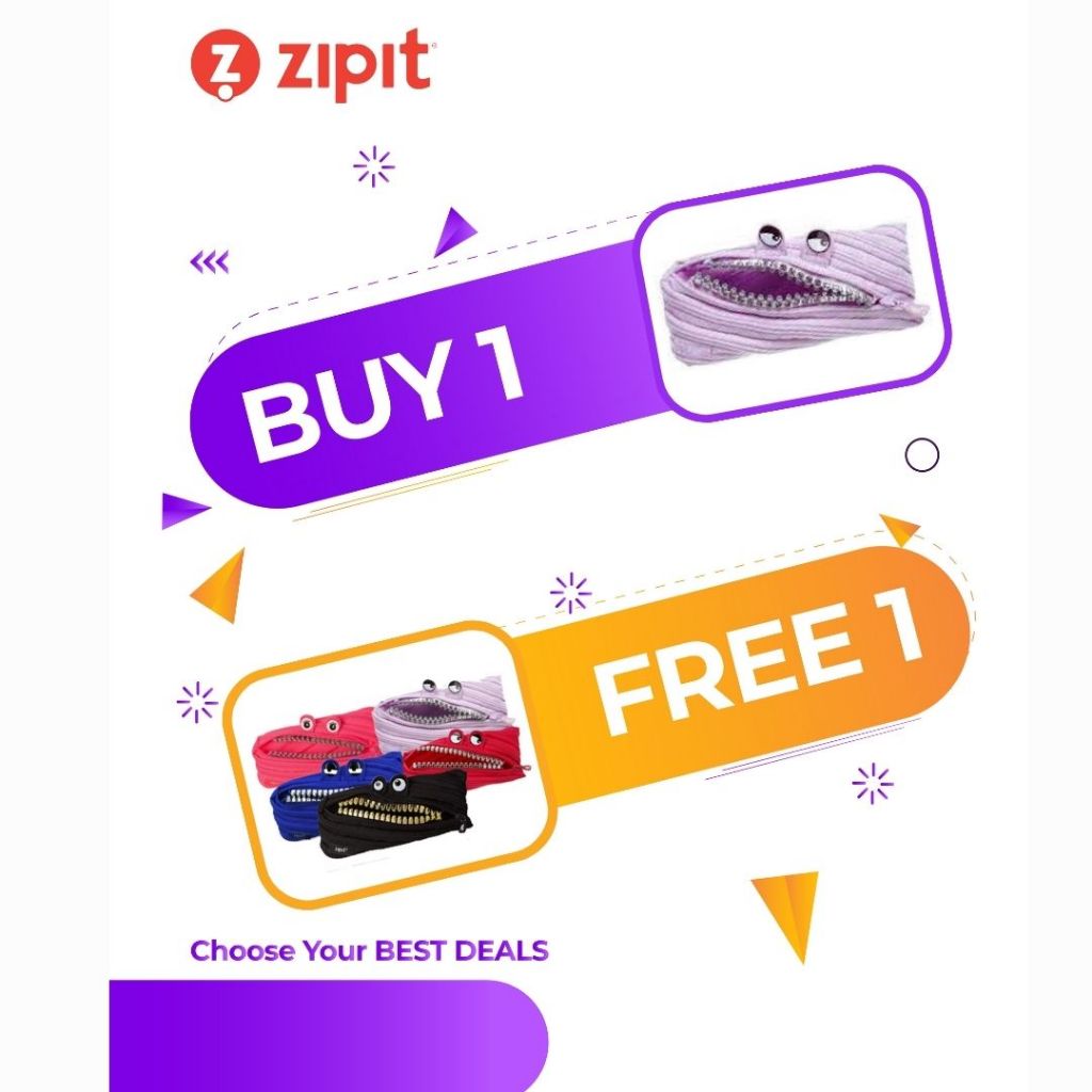 

TWIN PACK (BUY 1 GET 1 FREE) Zipit Grillz Monster Pouch - Lilac