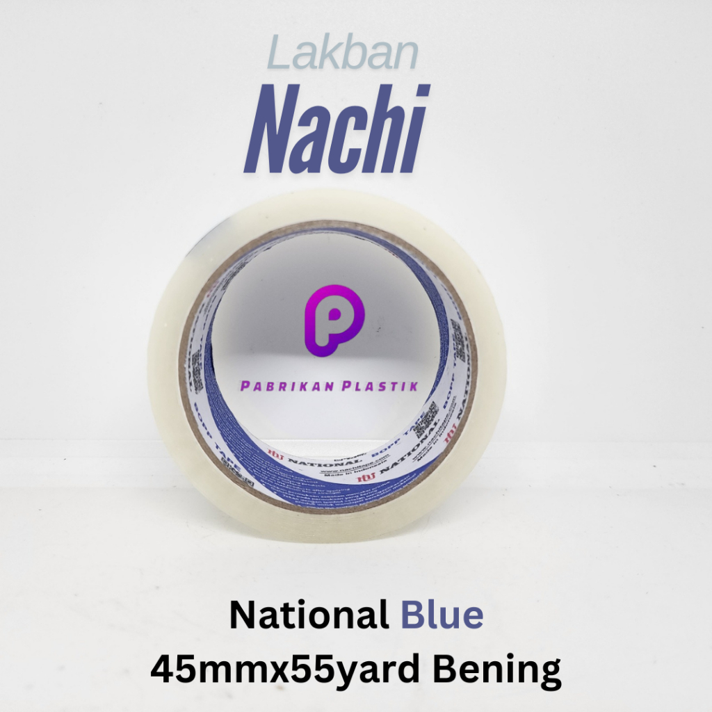 

Lakban Nachi OPP National Core "Biru" Ukuran "45mm x 55 yard" ukuran sesuai 100% tanpa tipu tipu !!! Lakban Original Asli Nachi/Lakban Nachi Bening