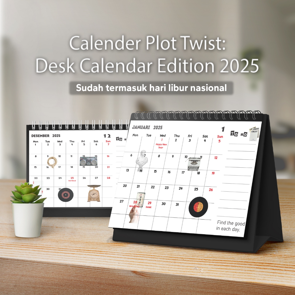 

[HALOPOLAROID] Calender Planner Desk Calendar Edition 2025 - Plot Twist