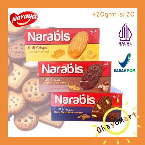

Naraya narabis puff crisps mini box / Biskuit puff Crisps kotak kecil 420g isi 20