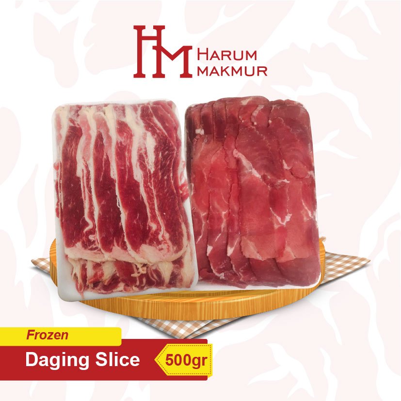 

Daging Sapi Slice Murah Halal Lebaran/Natal/Tahun Baru Slice Lemak Non Lemak - Daging Slice 500gr