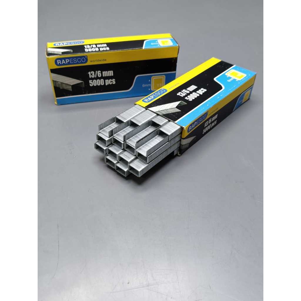 

Paku Staples Rapesco 6mm 13/6mm Anak Hekter Rapesco Isi 5000Pcs