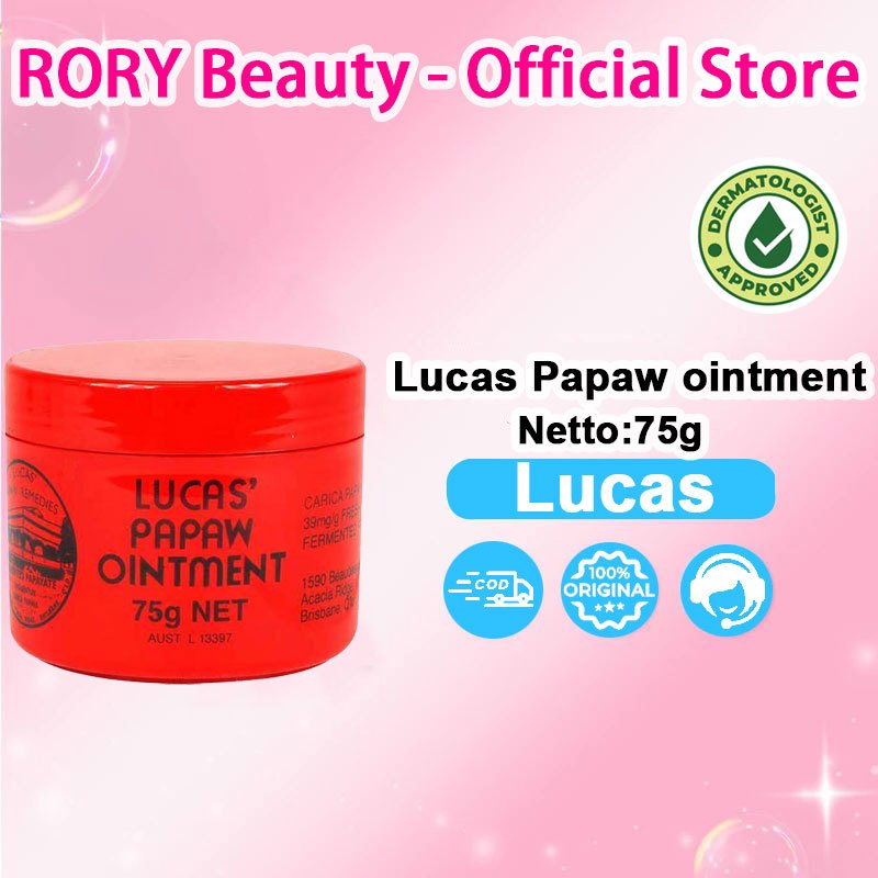 【COD Beli 2 gratis 1】Lucas Papaw Ointment 75gr / Pawpaw Lip Balm / Pure Paw Paw Lip Balm / Lucas Pap