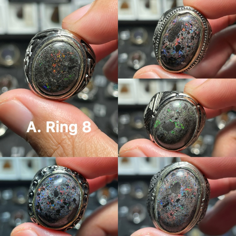 batu opal australia kalimaya  andamooka matrix / batu andamoka matrix ring alpaka super