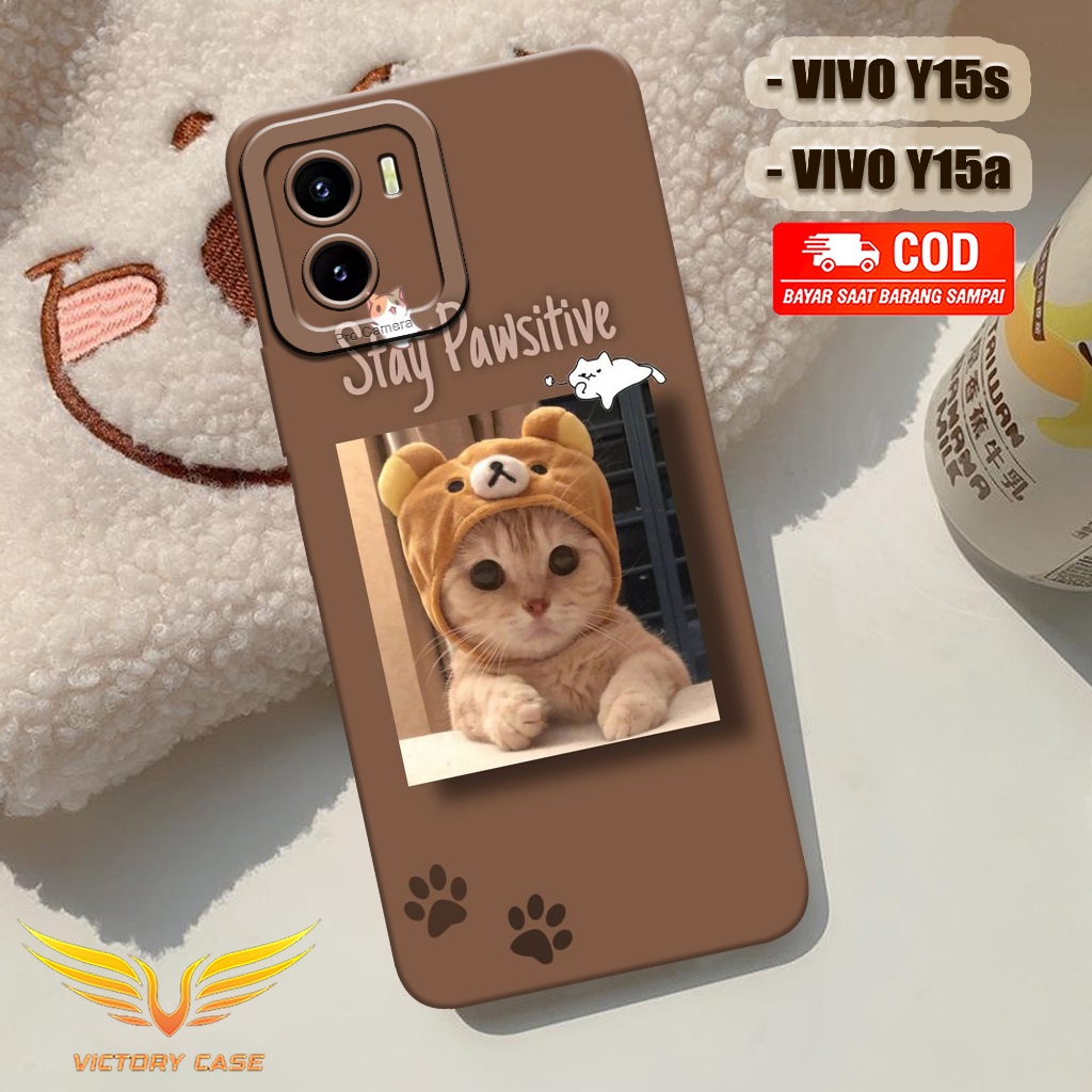 New Kucing Case - Softcase Vivo Y15s / Y15a Terbaru - Case Hp Vivo Y15s / Y15a - Casing Vivo Y15s / 